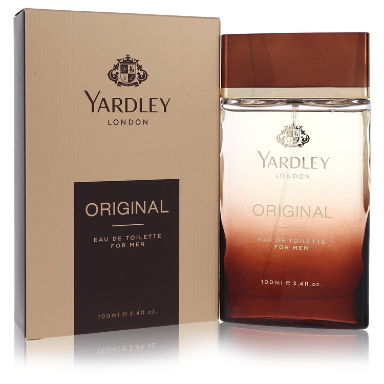 image showing the bottle and packaging for Yardley Original Cologne By Yardley London Eau De Toilette Spray 100ml