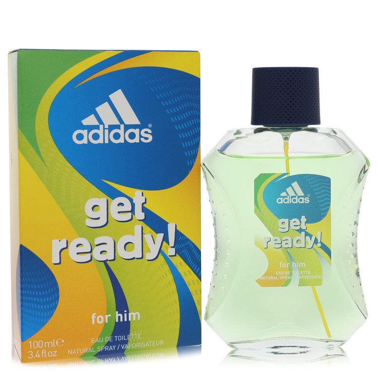 image showing the bottle and packaging for Adidas Get Ready Cologne By Adidas Eau De Toilette Spray 100ml