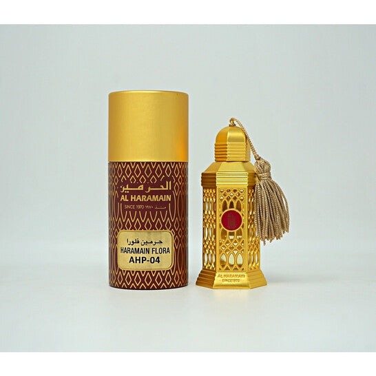 image showing the bottle and packaging for Al Haramain Flora Perfume By Al Haramain Concentrated Perfume Oil 12ml