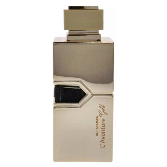 image showing the bottle and packaging for Al Haramain L'aventure Gold Perfume By Al Haramain Eau De Parfum Spray 200ml