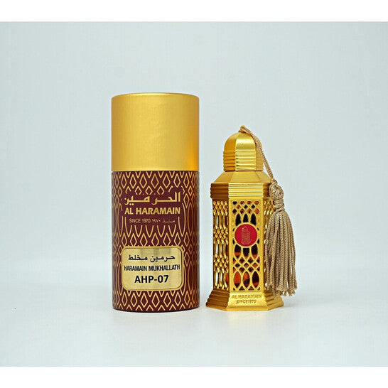 image showing the bottle and packaging for Al Haramain Mukhallath Perfume By Al Haramain Concentrated Perfume Oil 12ml