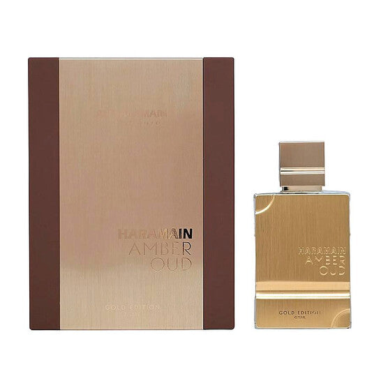 image showing the bottle and packaging for Al Haramain Amber Oud Gold Cologne By Al Haramain Eau De Parfum Spray 75ml