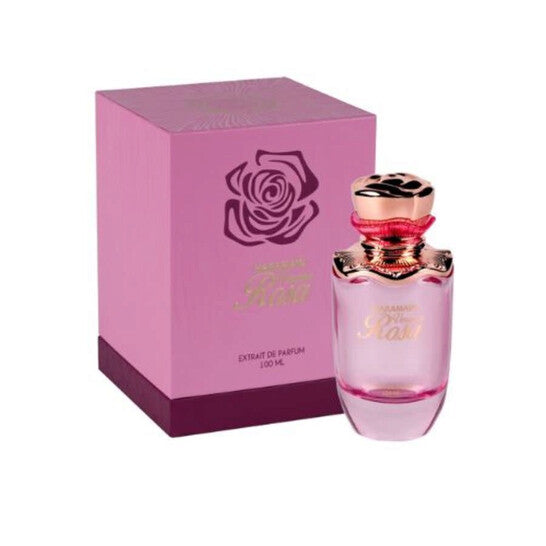 image showing the bottle and packaging for Al Haramain Vergine Rosa Perfume By Al Haramain Extrait De Parfum Spray 100ml