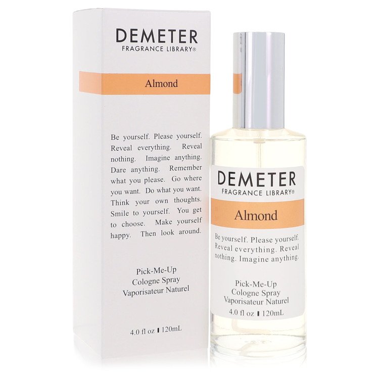 image showing the bottle and packaging for Demeter Almond Perfume By Demeter Cologne Spray (Unisex) 120ml