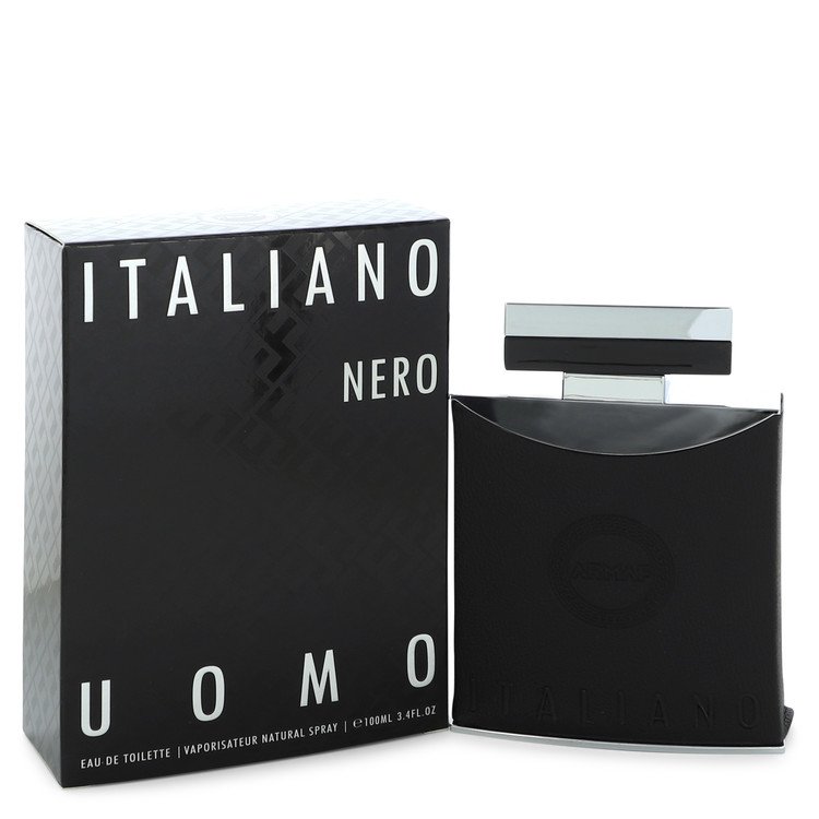 image showing the bottle and packaging for Armaf Italiano Nero Cologne By Armaf Eau De Toilette Spray 100ml