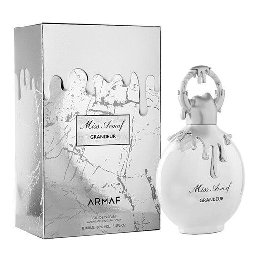 image showing the bottle and packaging for Armaf Miss Grandeur Perfume By Armaf Eau De Parfum Spray 100ml