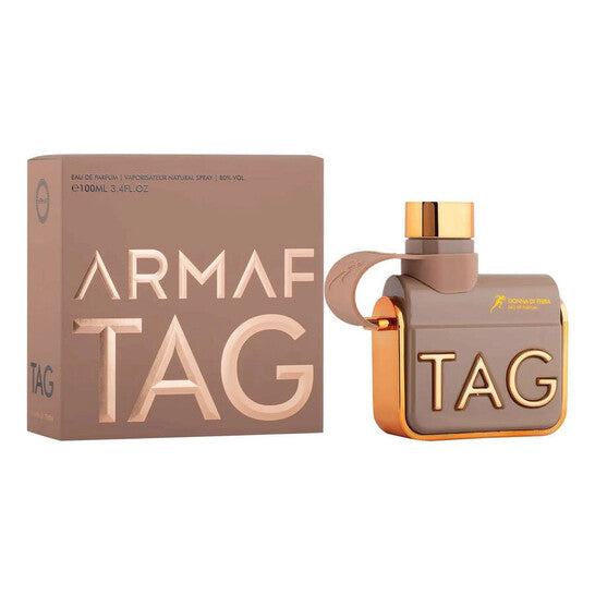 image showing the bottle and packaging for Armaf Tag Donna Di Terra Perfume By Armaf Eau De Parfum Spray 100ml