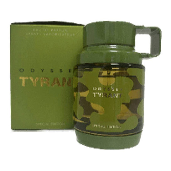 image showing the bottle and packaging for Armaf Odyssey Tyrant Cologne By Armaf Eau De Parfum Spray 60ml