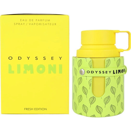 image showing the bottle and packaging for Armaf Odyssey Limoni Cologne By Armaf Eau De Parfum Spray 60ml