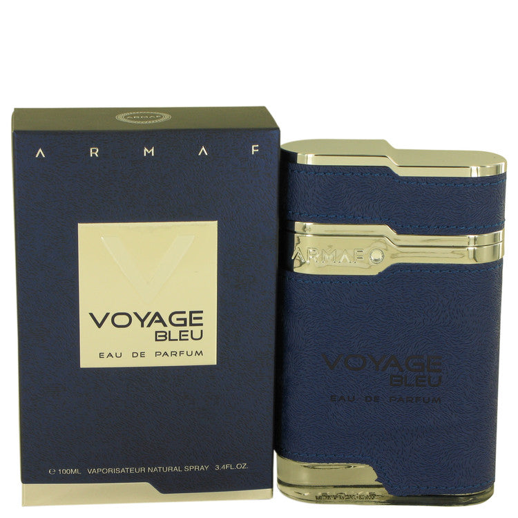 image showing the bottle and packaging for Armaf Voyage Bleu Cologne By Armaf Eau De Parfum Spray 100ml