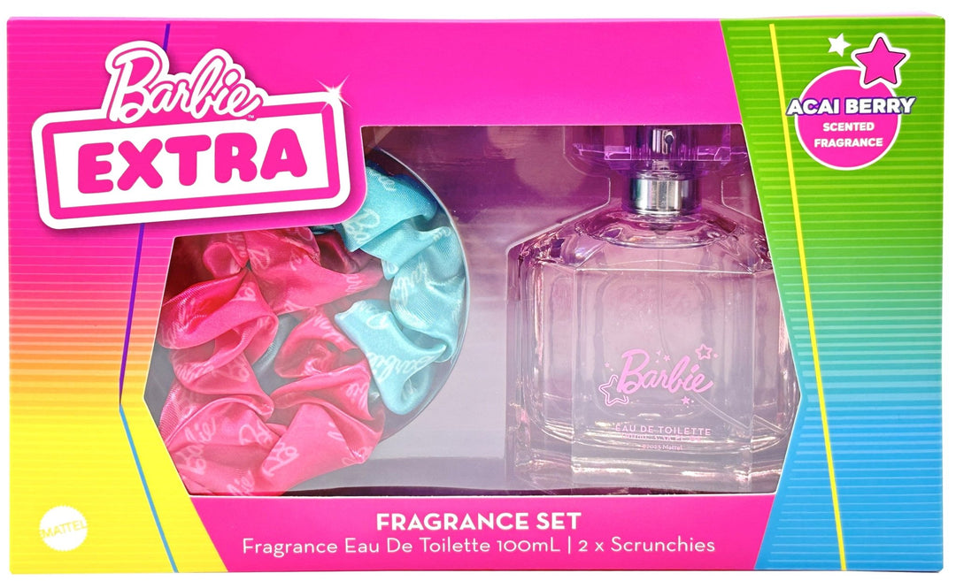 Barbie Extra Range Fragrance Set Fragrance Eau De Toilette 100ml 2 X Scrunchies - Just Perfume