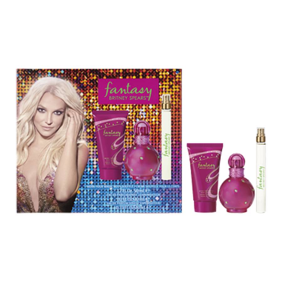 Britney Spears Fantasy 3pc Set   EDP 30ml + Body Souffle 50ml+ Purse Spray 10ml set  - Just Perfume