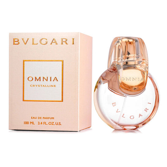 image showing the bottle and packaging for Omnia Crystalline Perfume By Bvlgari Eau De Parfum Spray 100ml