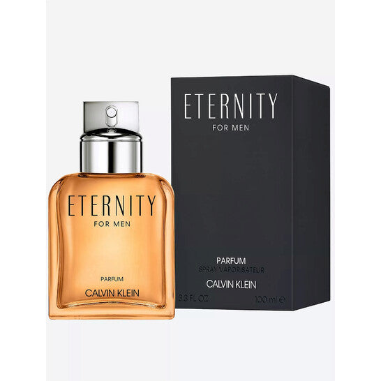 image showing the bottle and packaging for Eternity Cologne By Calvin Klein Parfum Spray 200ml