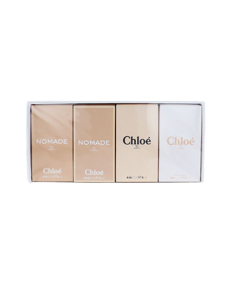 Chloe 4pc Mini Set Nomade EDT, Rose Tangerine, Chloe, Nomade EDP - Just Perfume