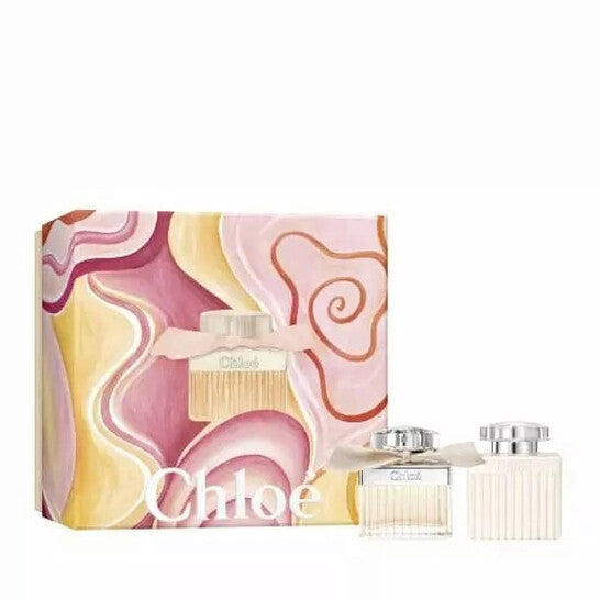 image showing the bottle and packaging for Chloe 2pc Set   EDP 50ml + Body Lotion 100ml set