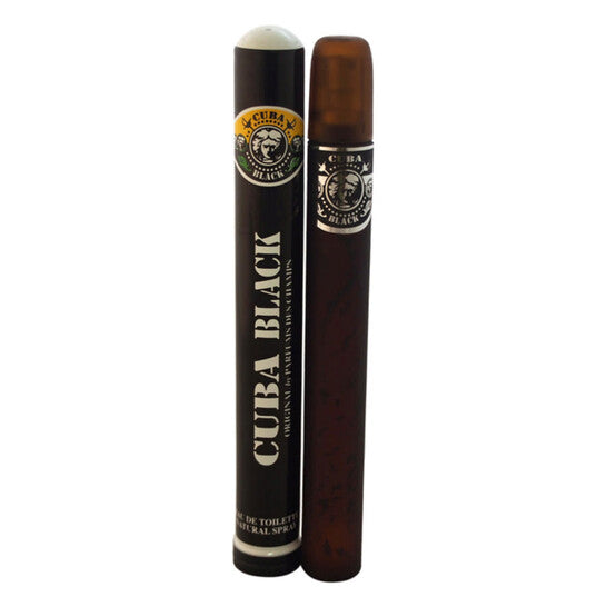 image showing the bottle and packaging for Cuba Black Men EDT Spray 35ml