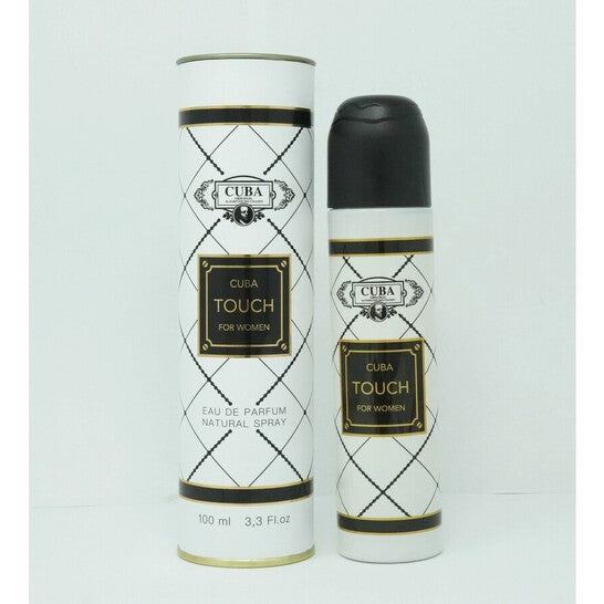 image showing the bottle and packaging for Cuba Touch Perfume By Cuba Eau De Parfum Spray 100ml