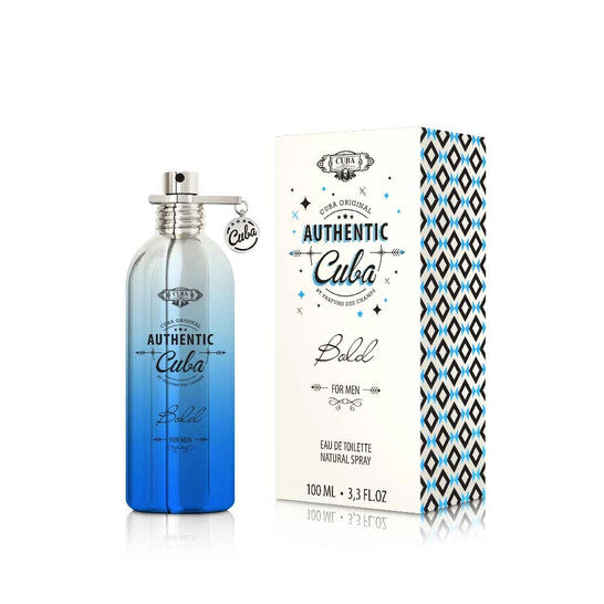 image showing the bottle and packaging for Cuba Authentic Bold Cologne By Cuba Eau De Toilette Spray 100ml