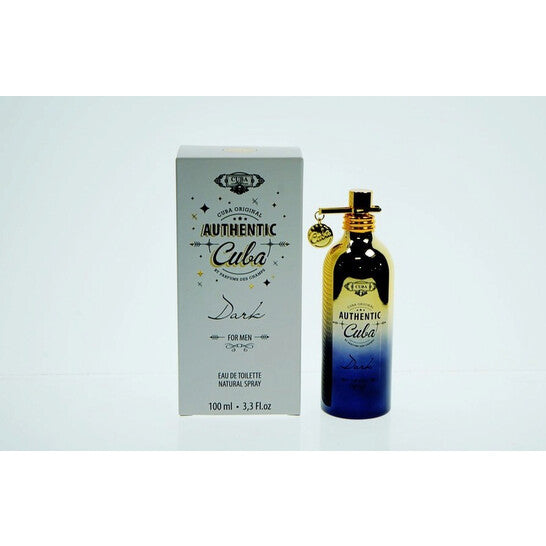 image showing the bottle and packaging for Cuba Authentic Dark Cologne By Cuba Eau De Toilette Spray 100ml
