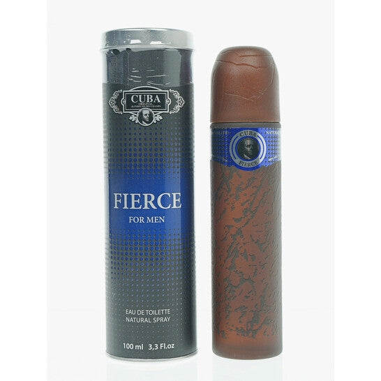 image showing the bottle and packaging for Cuba Fierce Cologne By Cuba Eau De Toilette Spray 100ml