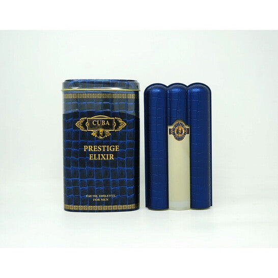 image showing the bottle and packaging for Cuba Prestige Elixir Cologne By Cuba Eau De Toilette Spray 90ml
