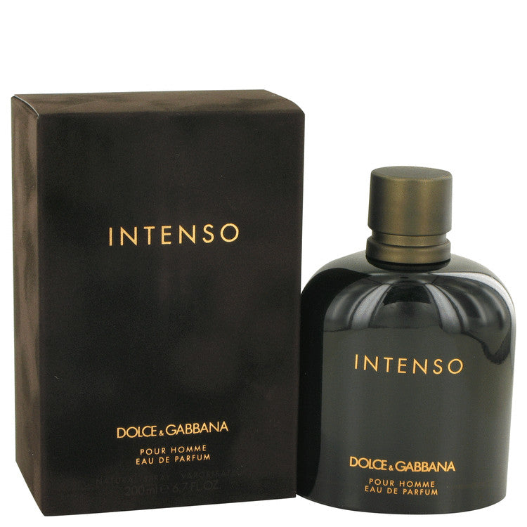 Dolce & Gabbana Intenso perfume bottle and packaging on a white background