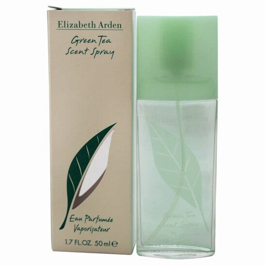 Elizabeth Arden Green Tea perfume bottle and packaging on a white background