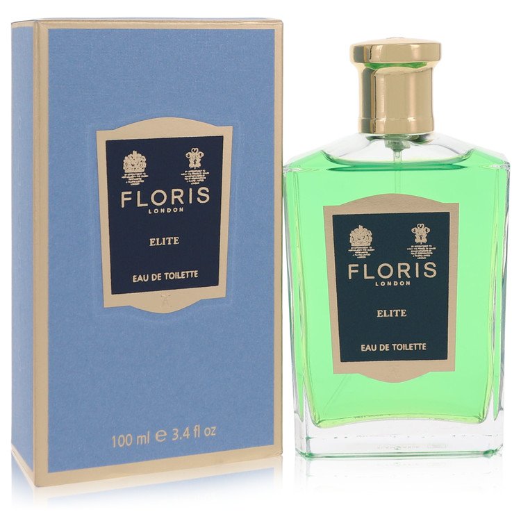 image showing the bottle and packaging for Floris Elite Cologne By Floris Eau De Toilette Spray 100ml