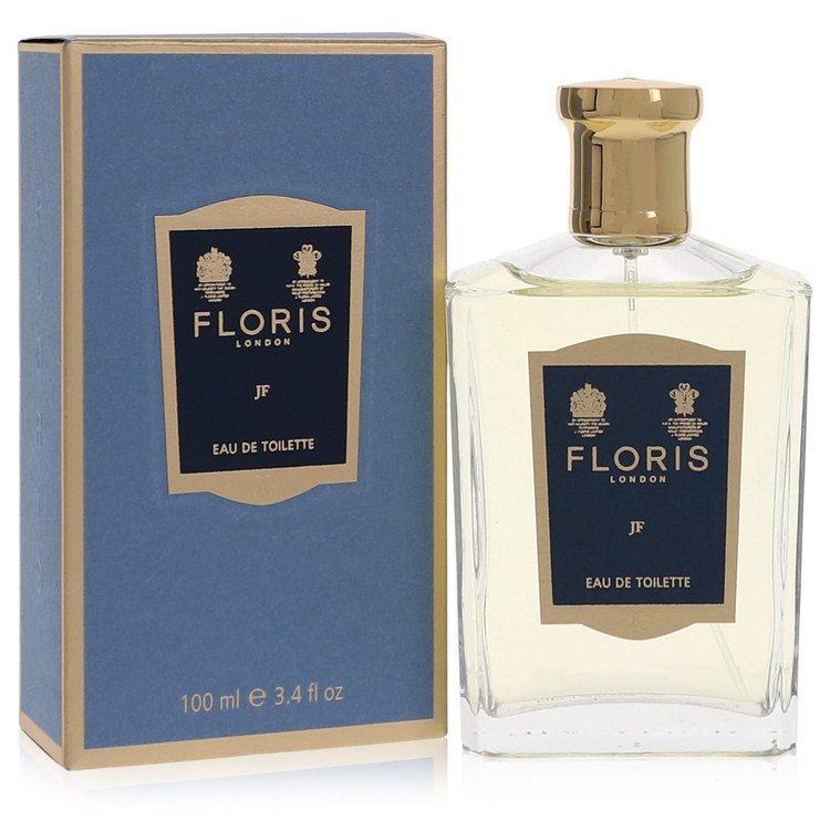 image showing the bottle and packaging for Floris Jf Cologne By Floris Eau De Toilette Spray 100ml