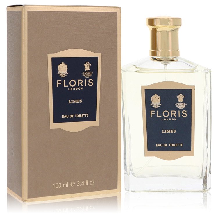 image showing the bottle and packaging for Floris Limes Cologne By Floris Eau De Toilette Spray 100ml
