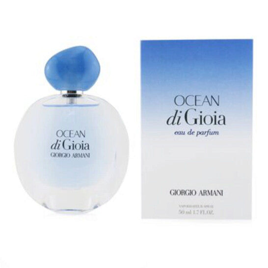 image showing the bottle and packaging for Ocean Di Gioia Perfume By Giorgio Armani Eau De Parfum Spray 50ml