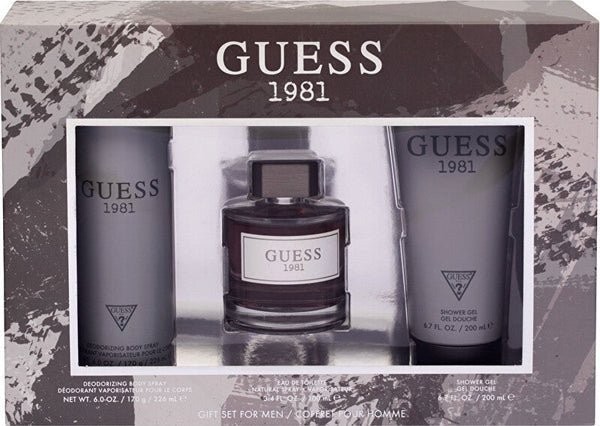Guess 1981 Man Set (EDT 100ml + Shower Gel 200ml + B'spray 170g) - Just Perfume