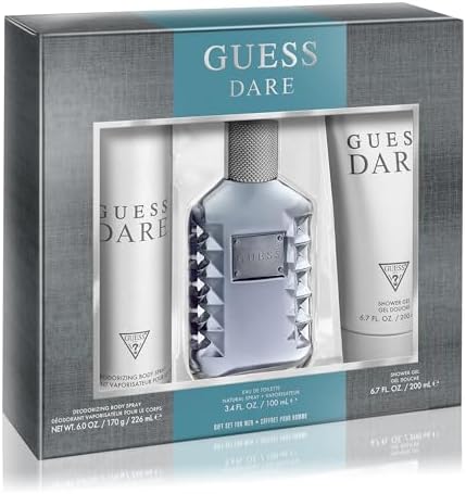 Guess Dare Homme 3pc Set EDT 100ml + Body Spray 226ml + Shower Gel 200ml - Just Perfume