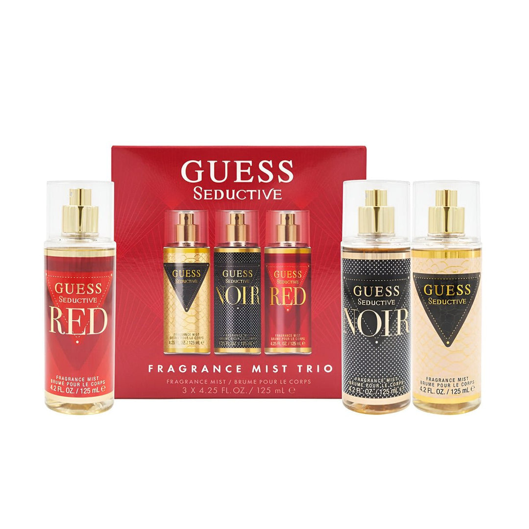 Guess Fragrance Mist Trio Set 125ml Each (Seductive+Noir+Red) - Just Perfume