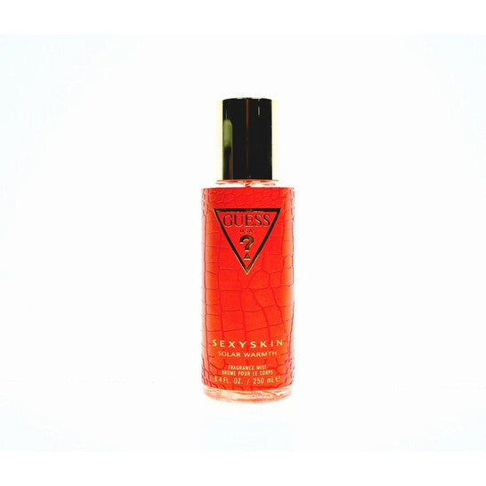 image showing the bottle and packaging for Guess Sexy Skin Solar Warmth Perfume By Guess Fragrance Mist 250ml