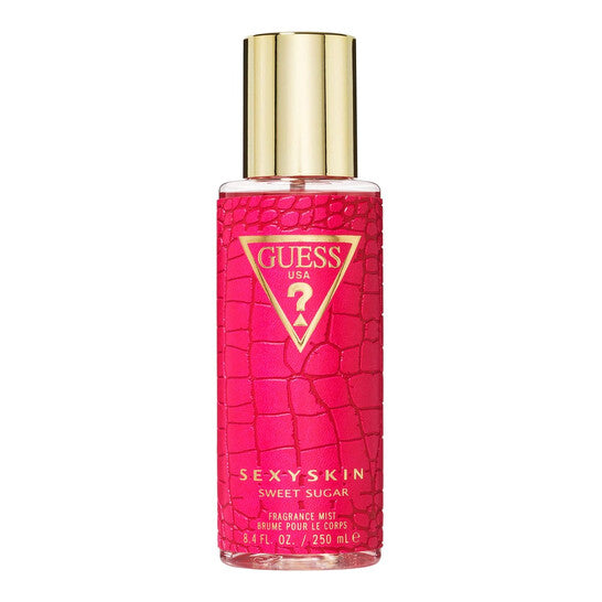 image showing the bottle and packaging for Guess Sexy Skin Sweet Sugar Perfume By Guess Fragrance Mist 250ml