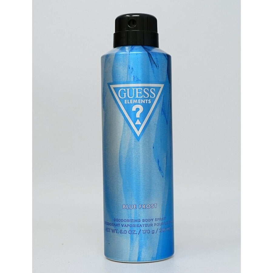 image showing the bottle and packaging for Guess Elements Blue Frost Cologne By Guess Fragrance Mist 180ml