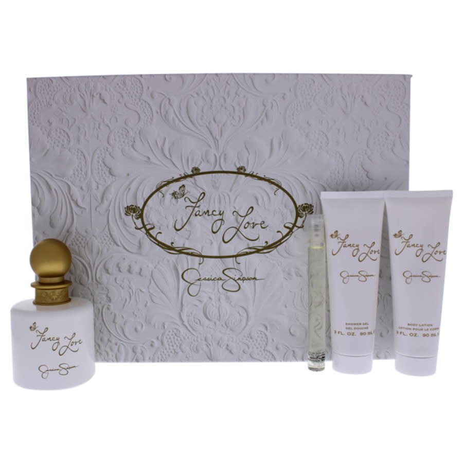 Jessica Simpson Fancy Love 4pc Set EDP 100ml + Body Lotion 100ml + Shower Gel 100ml + Purse Spray 10ml - Just Perfume