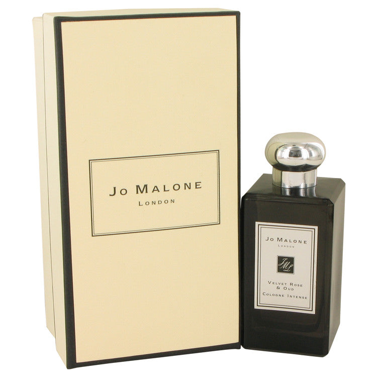 image showing the bottle and packaging for Jo Malone Velvet Rose & Oud Perfume By Jo Malone Cologne Intense Spray (Unisex) 100ml