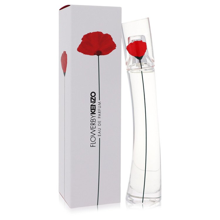 image showing the bottle and packaging for Kenzo Flower Perfume By Kenzo Eau De Parfum Spray 30ml