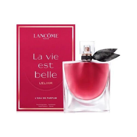 image showing the bottle and packaging for La Vie Est Belle L'elixir Perfume By Lancome Eau De Parfum Spray 50ml