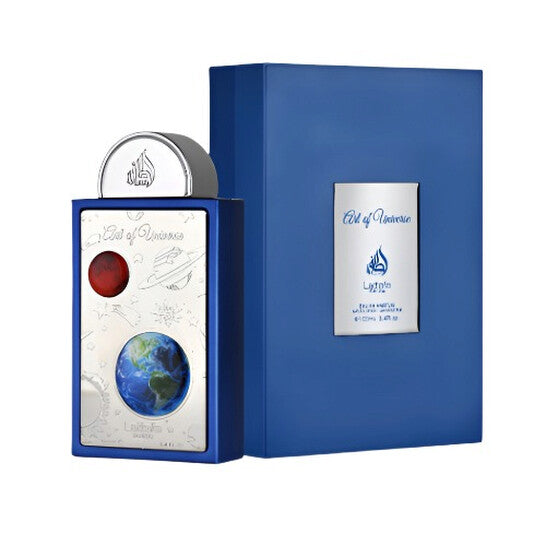 image showing the bottle and packaging for Lattafa Pride Art Of Universe Perfume By Lattafa Eau De Parfum Spray (Unisex) 100ml