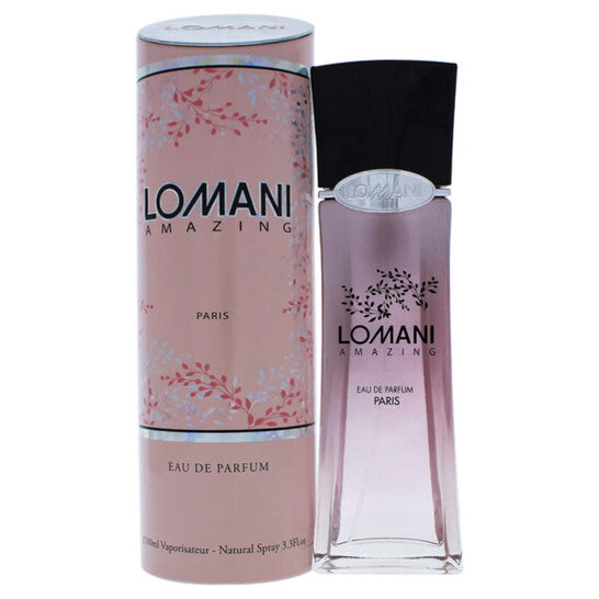 image showing the bottle and packaging for Lomani Amazing Perfume By Lomani Eau De Parfum Spray 100ml