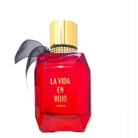 image showing the bottle and packaging for Lomani Vida En Rojo Perfume By Lomani Eau De Parfum Spray 100ml