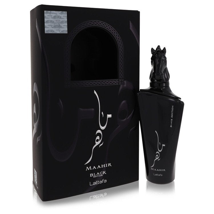 Maahir Black Edition Perfume By Lattafa Eau De Parfum Spray (Unisex) - Just Perfume