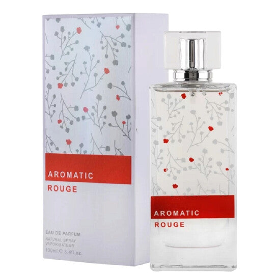 image showing the bottle and packaging for Maison Alhambra Aromatic Rouge Perfume By Maison Alhambra Eau De Parfum Spray 100ml