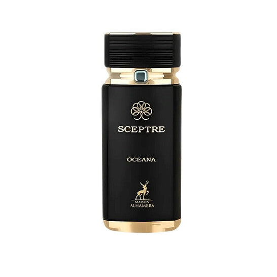 image showing the bottle and packaging for Maison Alhambra Sceptre Oceana Cologne By Maison Alhambra Eau De Parfum Spray 100ml