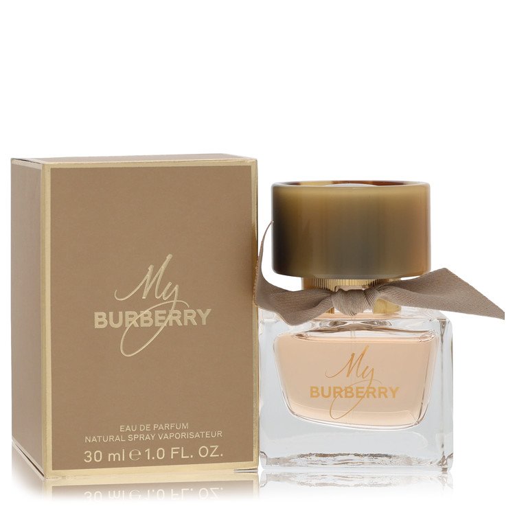 Burberry perfume bottle and packaging on a white background