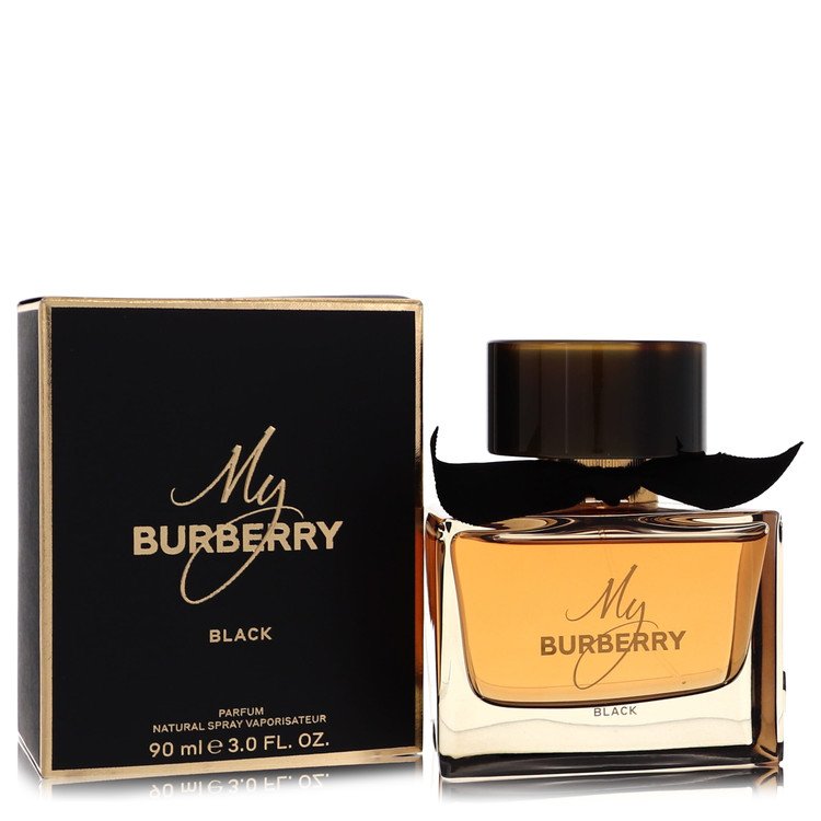 Burberry perfume bottle and packaging on a white background